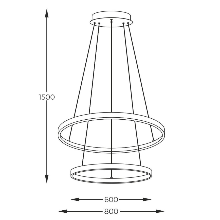 Zuma Line - LED Luster na sajli LED/60W/230V 3000/4000/6000K pr. 80 cm zlatna