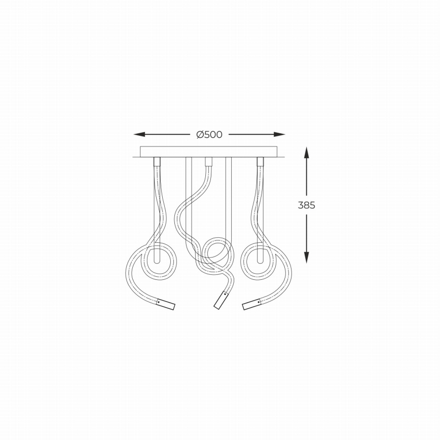 Zuma Line - LED Nadgradni luster LED/45W/230V 3000/4000/6000K crna