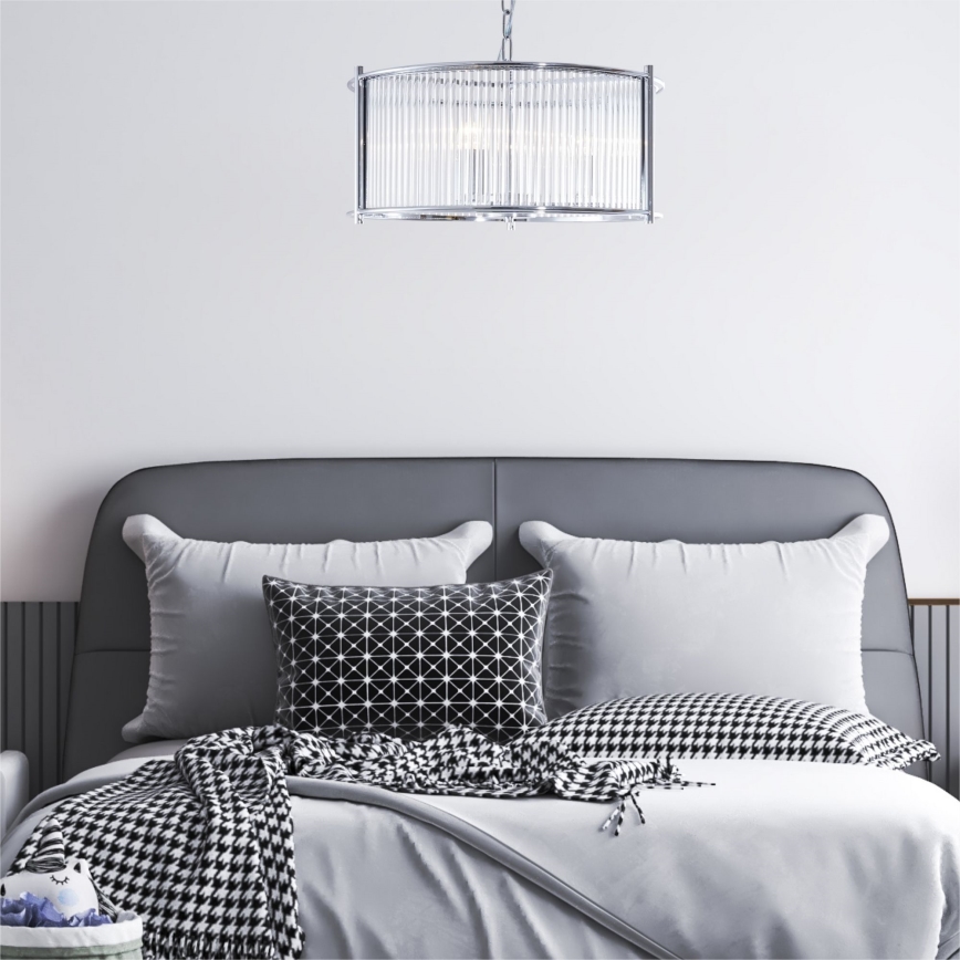 Zuma Line - Luster na lancu 3xE27/40W/230V sjajni krom