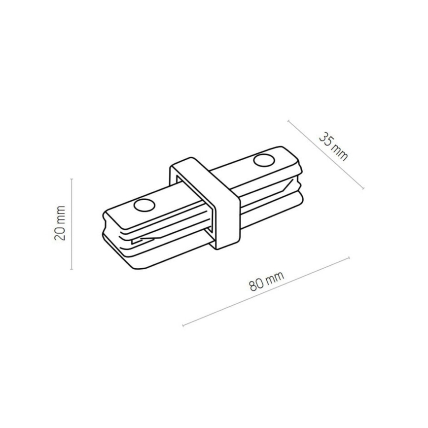 Zuma Line - Ugradna svjetiljka za tračni sustav 6xGU10/10W/230V crna + tračni pribor