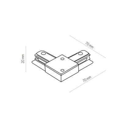 Zuma Line - Ugradna svjetiljka za tračni sustav 6xGU10/10W/230V crna + tračni pribor