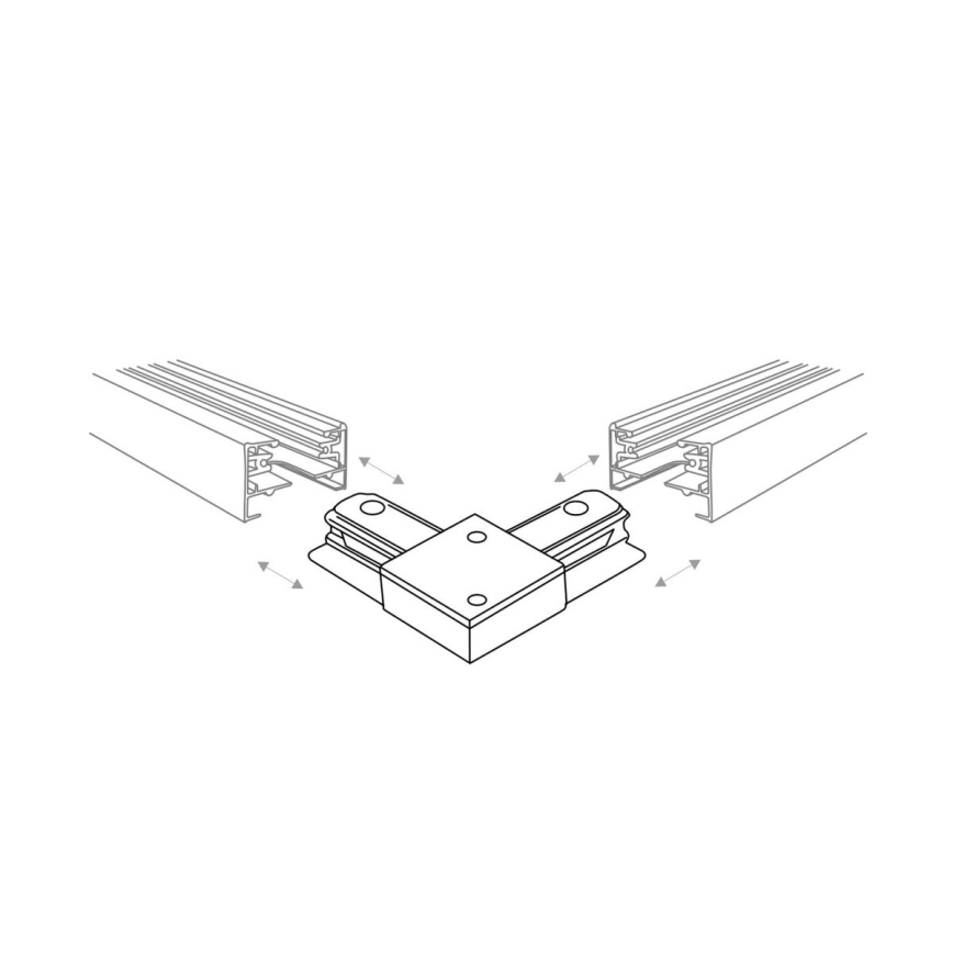 Zuma Line - Ugradna svjetiljka za tračni sustav 6xGU10/10W/230V crna + tračni pribor