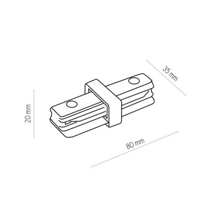 Zuma Line - Ugradbena svjetiljka za tračni sustav 6xGU10/10W/230V bijela + pribor za tračni sustav