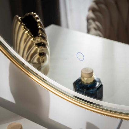 Zuma Line - LED kupaonsko zidno ogledalo s pozadinskim LED osvjetljenjem LED/36W/230V 3000/4000/6000K Ø 80 cm IP44 zlatno