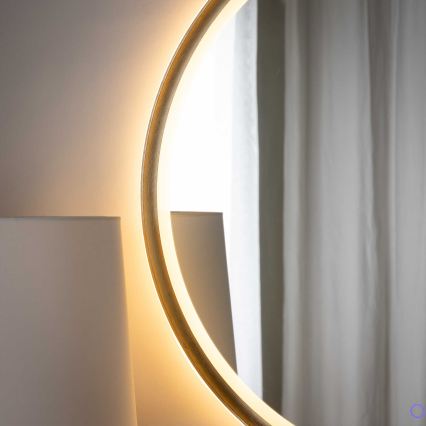 Zuma Line - LED kupaonsko zidno ogledalo s LED pozadinskim osvjetljenjem/36W/230V 3000/4000/6000K promjer 80 cm IP44 mesing