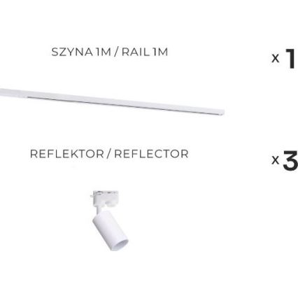 Zuma Line - Reflektor za tračni sustav 3xGU10/35W/230V bijela