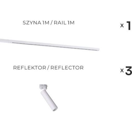 Zuma Line - Bijela točka svjetla u sustavu 3xGU10/35W/230V