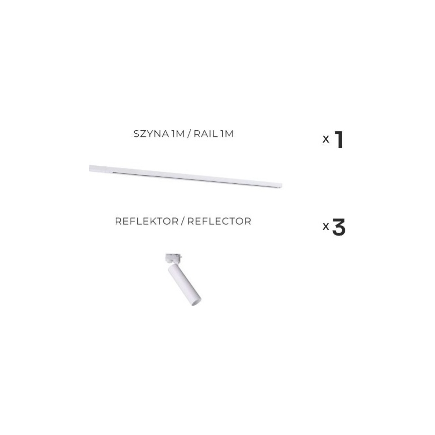 Zuma Line - Spot svjetiljka za sustav na šinama 3xGU10/35W/230V bijela