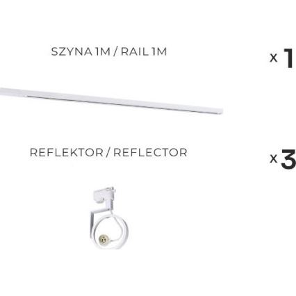 Zuma Line - Ugradna svjetla u sustavu 3xGU10/15W/230V bijela