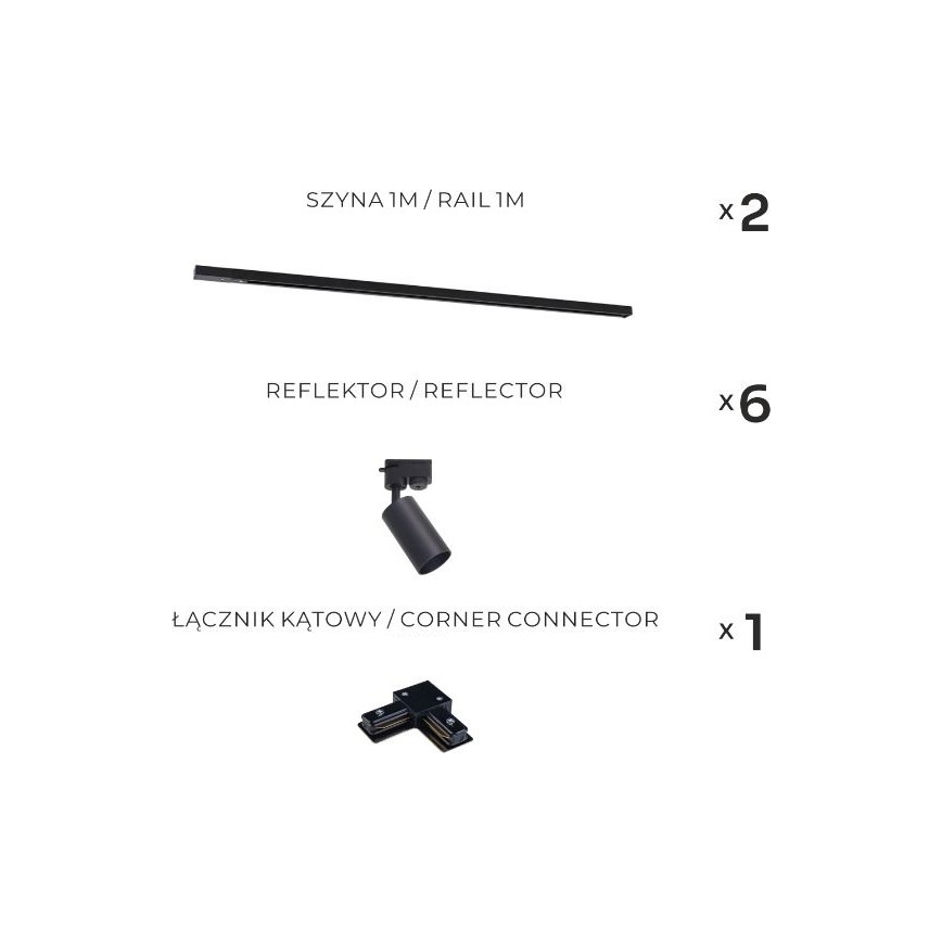 Zuma Line - Ugradna svjetla u sustavu 6xGU10/35W/230V crna