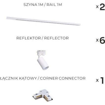 Zuma Line - Ugradna lampa u sustavu 6xGU10/35W/230V bijela