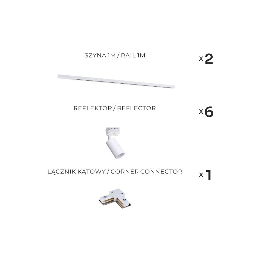 Zuma Line - Ugradna lampa u sustavu 6xGU10/35W/230V bijela