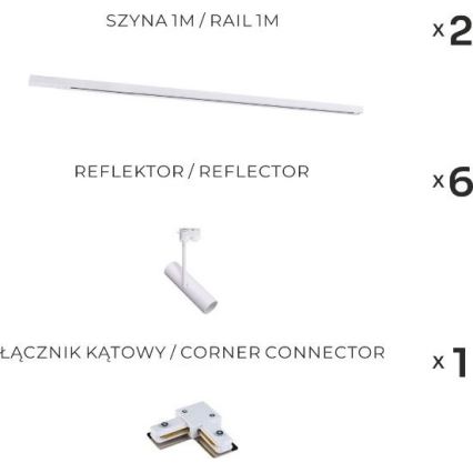Zuma Line - LED reflektor u sustavu 6xGU10/35W/230V bijela
