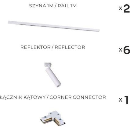 Zuma Line - Ugradbeni reflektor u sustavu 6xGU10/35W/230V bijela