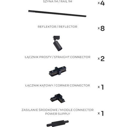 Zuma Line - Spot svjetiljka za tračnu šinu 8xGU10/35W/230V crna