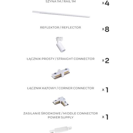 Zuma Line - Ugradna lampa u sustavu 8xGU10/35W/230V bijela
