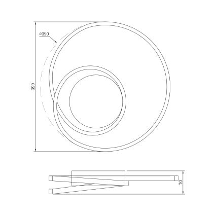 Zuma Line - LED Stropna svjetiljka LED/22W/230V bijela