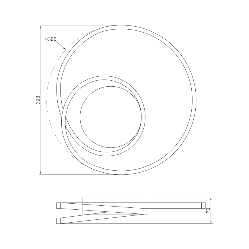 Zuma Line - LED Stropna svjetiljka LED/22W/230V bijela
