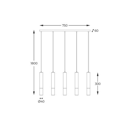 Zuma Line - Luster na sajli 4xG9/28W/230V drvo