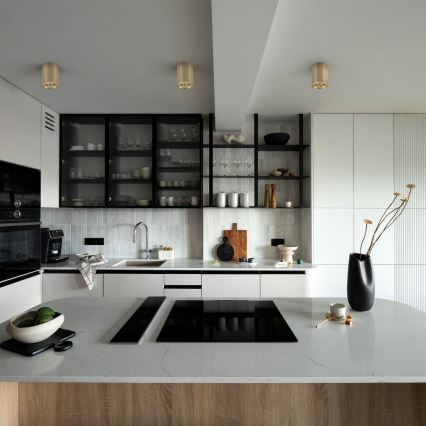 Zuma Line - LED RGBW prigušivo usmjereno svjetlo 1xGU10/6W/230V zlatno + daljinski upravljač