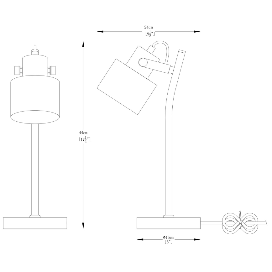 Zuma Line - Stolna lampa 1xE27/40W/230V bijela