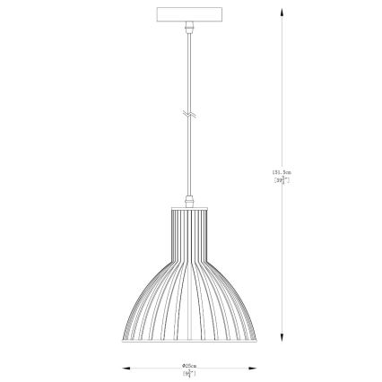 Zuma Line - Luster na sajli 1xE27/40W/230V pr. 25 cm zlatna