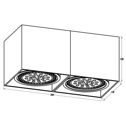 Zuma Line - Reflektorska svjetiljka 2xGU10-ES111/15W/230V bijela