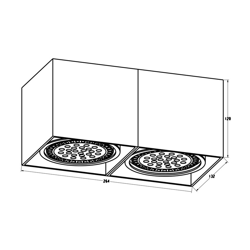 Zuma Line - Reflektorska svjetiljka 2xGU10-ES111/15W/230V bijela
