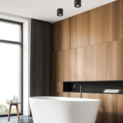 Zuma Line - LED RGBW kupaonska ugradna spot svjetiljka s mogućnošću prigušivanja 1xGU10/4,8W/230V IP44 crna + daljinski upravljač