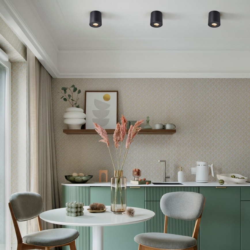 Zuma Line - LED RGBW kupaonska ugradna spot svjetiljka s mogućnošću prigušivanja 1xGU10/6W/230V IP44 crna + daljinski upravljač