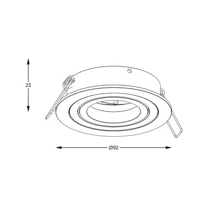 Zuma Line - Ugradna stropna svjetiljka 1xGU10/50W/230V bijela