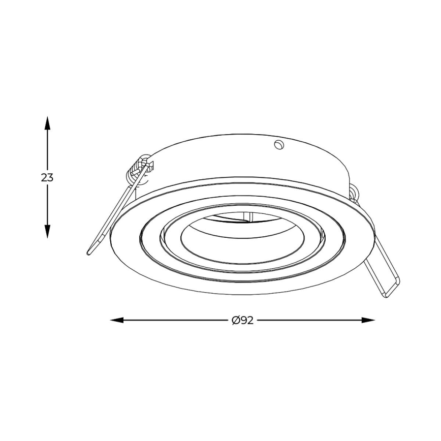 Zuma Line - Ugradno stropno svjetlo 1xGU10/50W/230V crno