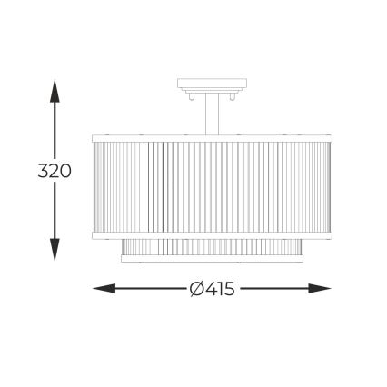 Zuma Line - Viseći luster 5xE14/60W/230V crna