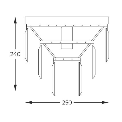 Zuma Line - Stropna svjetiljka 1xE27/40W/230V zlatna