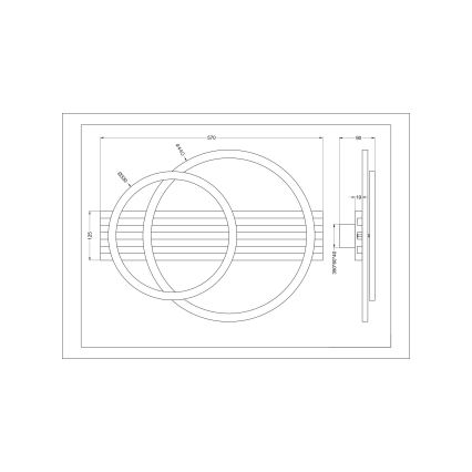 Zuma Line - stropna LED svjetiljka 40W/230V