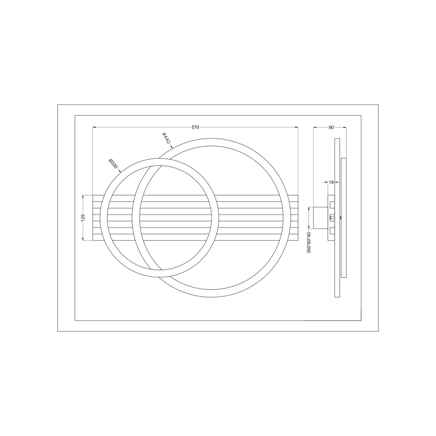 Zuma Line - stropna LED svjetiljka 40W/230V