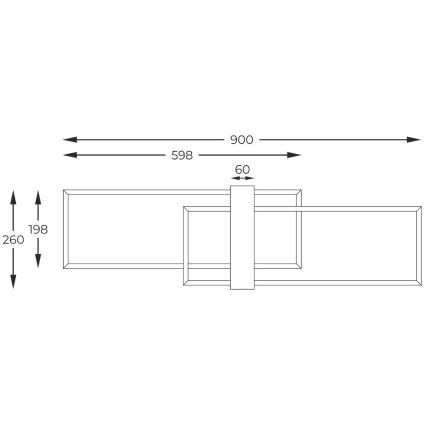 Zuma Line - LED Stropna svjetiljka LED/39W/230V 3000K crna/bor