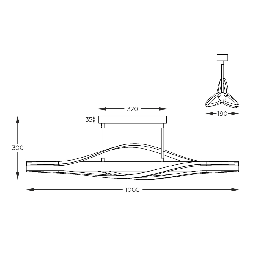 Zuma Line - LED Viseći luster LED/30W/230V