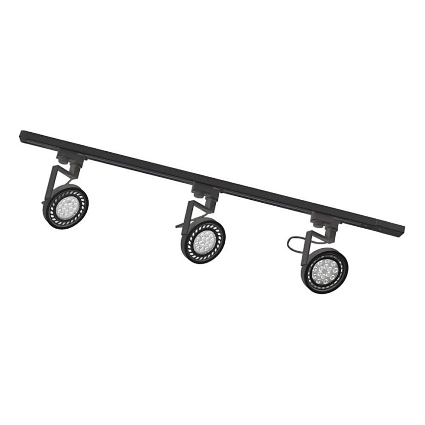 Zuma Line - Crna ugrađena svjetiljka u sustavu 3xGU10/15W/230V