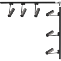 Zuma Line - Crna zidna svjetiljka u sustavu 6xGU10/35W/230V
