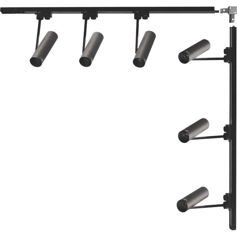 Zuma Line - Crna zidna svjetiljka u sustavu 6xGU10/35W/230V