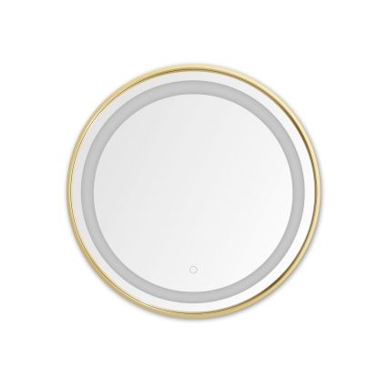 Zuma Line - LED Kupaonsko zidno ogledalo s pozadinskim osvjetljenjem LED/24W/230V 3000/4000/6000K pr. 60 cm IP44 zlatna