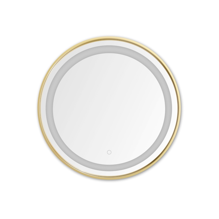 Zuma Line - LED kupaonsko zidno ogledalo s osvjetljenjem LED/24W/230V 3000/4000/6000K promjer 60 cm IP44 zlatna