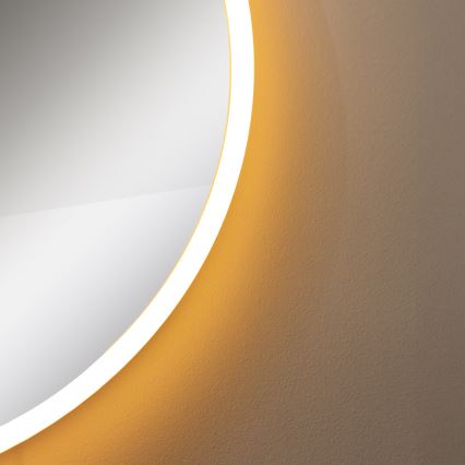 Zuma Line - LED Kupaonsko zidno ogledalo s pozadinskim osvjetljenjem LED/24W/230V 3000/4000/6000K pr. 60 cm IP44 bijela/zlatna