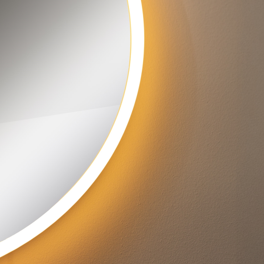 Zuma Line - LED zidno kupaonsko ogledalo s osvjetljenjem LED/24W/230V 3000/4000/6000K promjer 60 cm IP44 bijela/zlatna