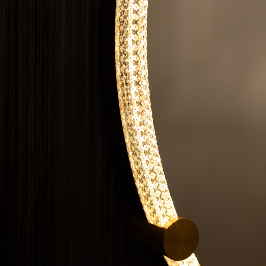 Zuma Line - LED kupaonsko zidno ogledalo s osvjetljenjem LED/24W/230V 3000/4000/6000K promjer 60 cm IP44 prozirno/zlatno