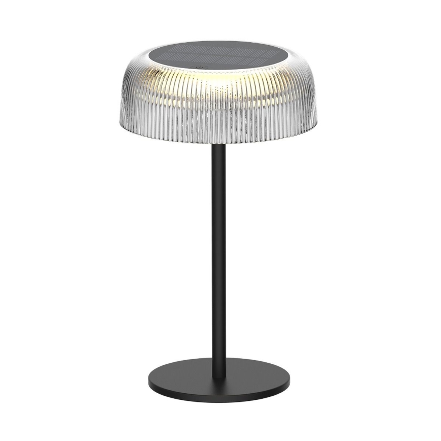 Zuma Line - LED Prigušiva solarna punjiva stolna lampa LED/2,5W/2000 mAh IP44 crna