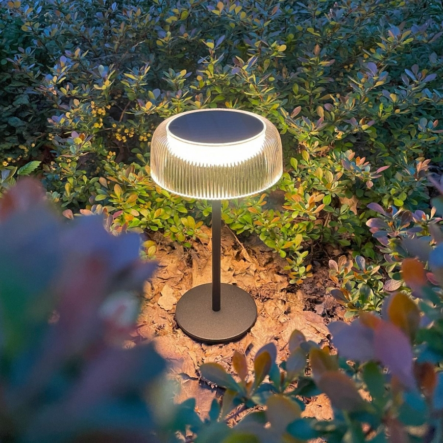 Zuma Line - LED Prigušiva solarna punjiva stolna lampa LED/2,5W/2000 mAh IP44 crna