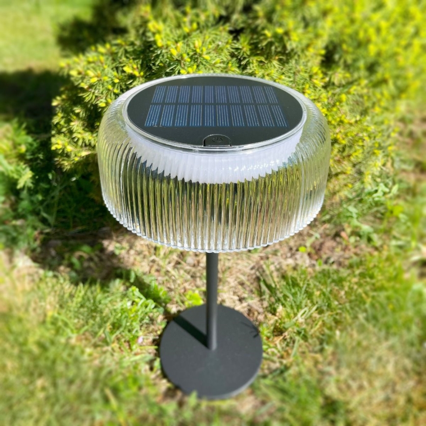 Zuma Line - LED Prigušiva solarna punjiva stolna lampa LED/2,5W/2000 mAh IP44 crna