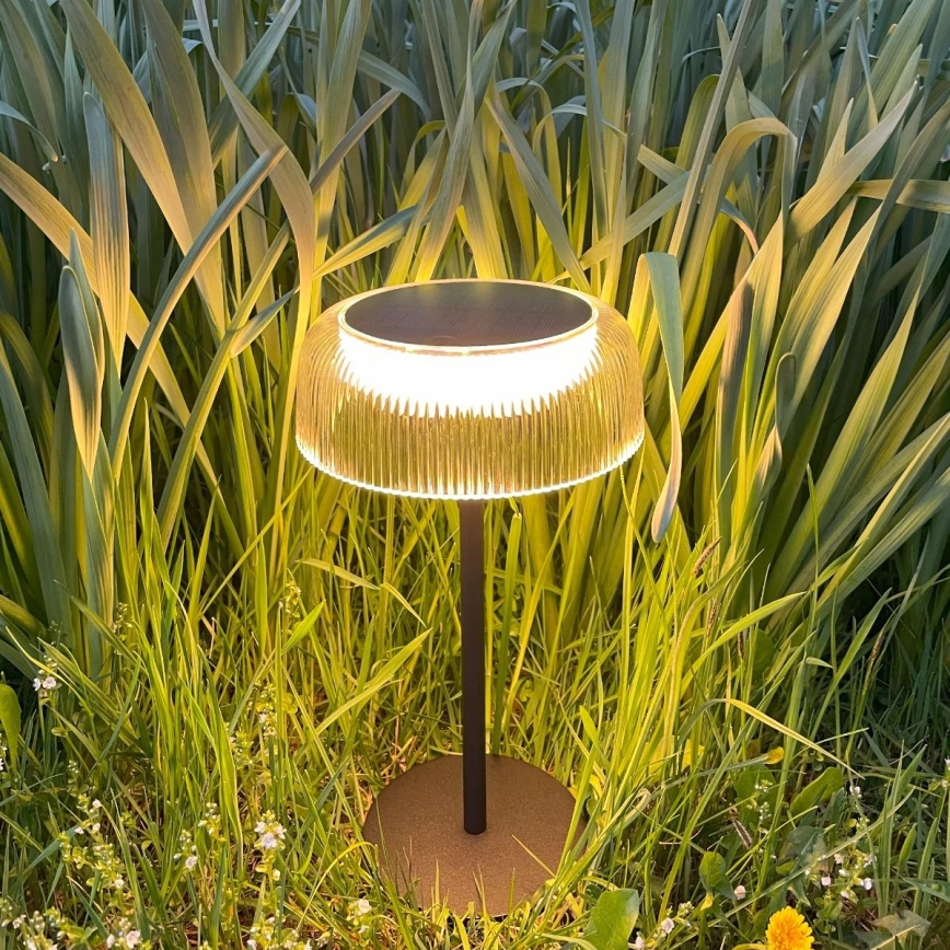 Zuma Line - LED Prigušiva solarna punjiva stolna lampa LED/2,5W/2000 mAh IP44 crna